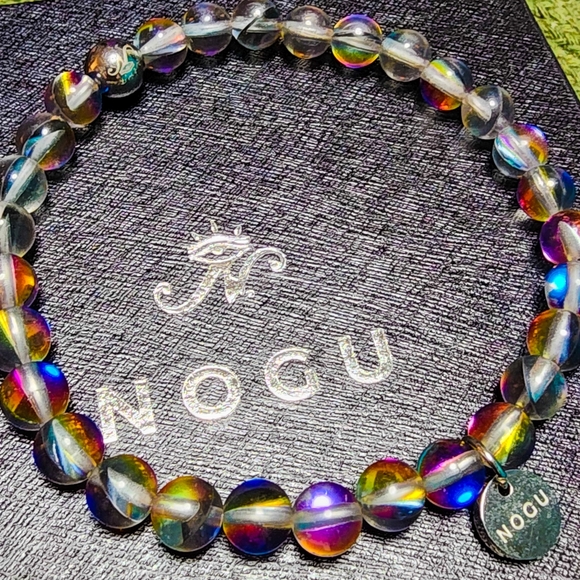 Nogu Beaded Mermaid Galaxy Glass Bracelet - Picture 4 of 14